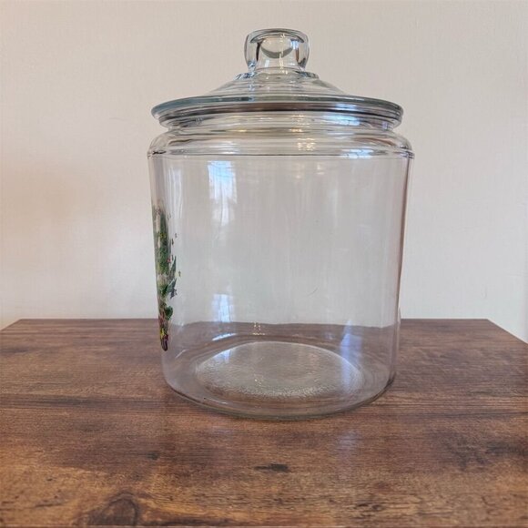 Vintage Glass Christmas Tree Candy Jar Ornament 10" Clear - Picture 5 of 7